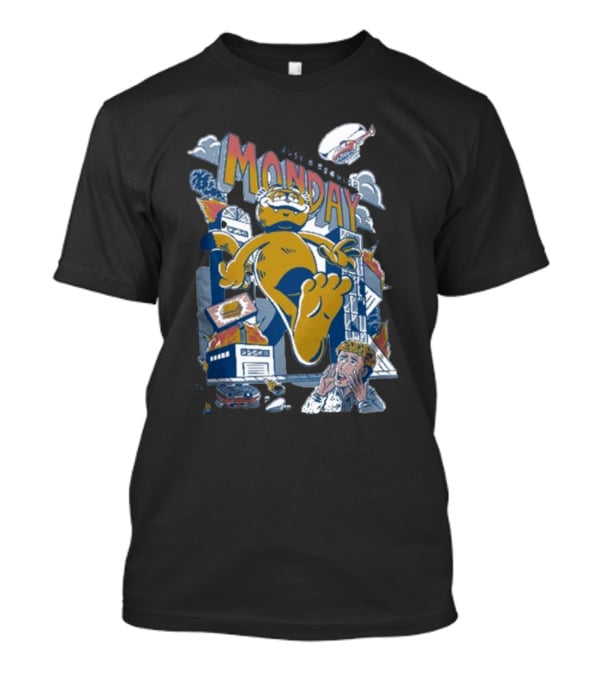 Just A Regular Monday Cat Destroy City Monster Chaos T-Shirt