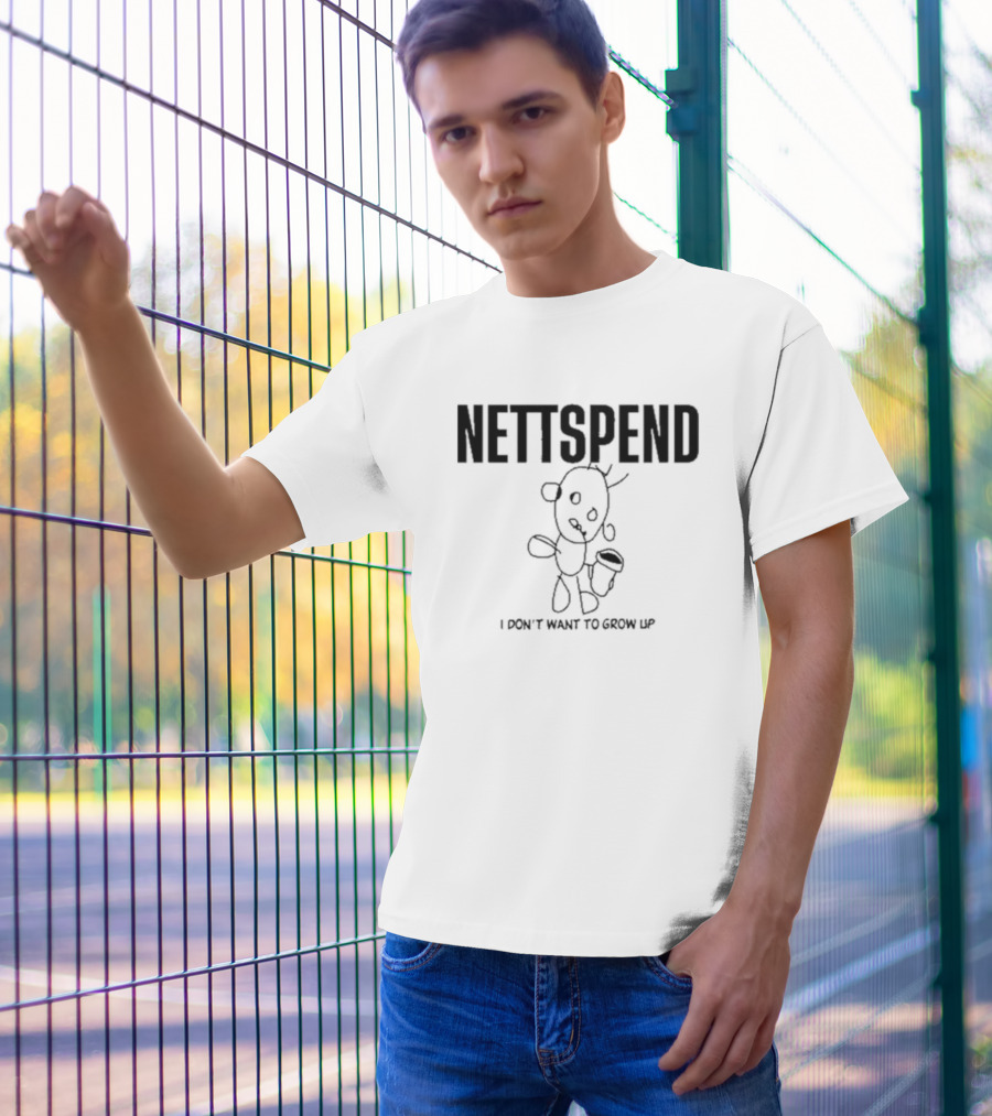 NETTSPEND I Don’t Want To Grow Up Sketch Figure With Cup T-Shirt
