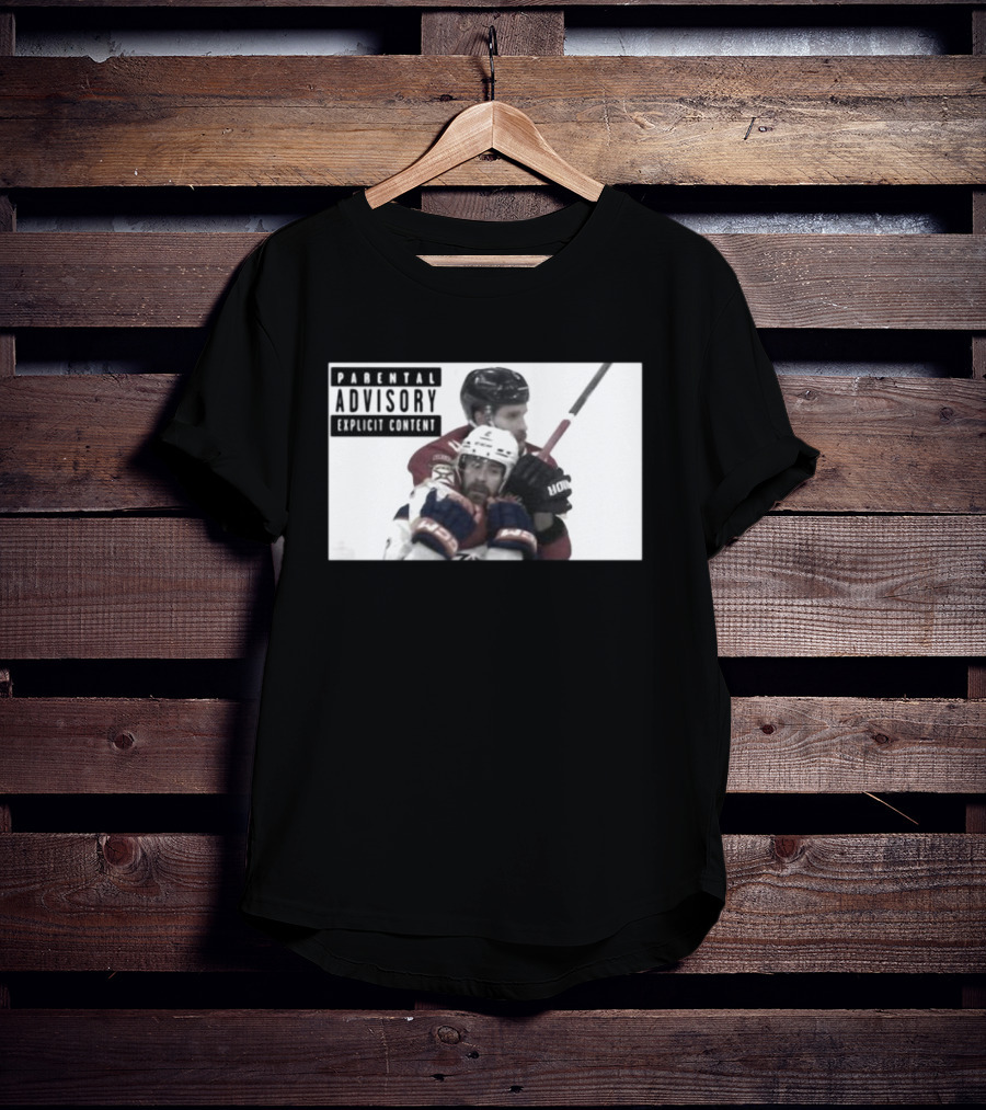 Parental Advisory Explicit Content Hockey Collision T-Shirt