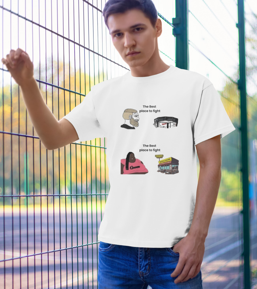 The Best Place To Fight Waffle House Queen Belt T-Shirt
