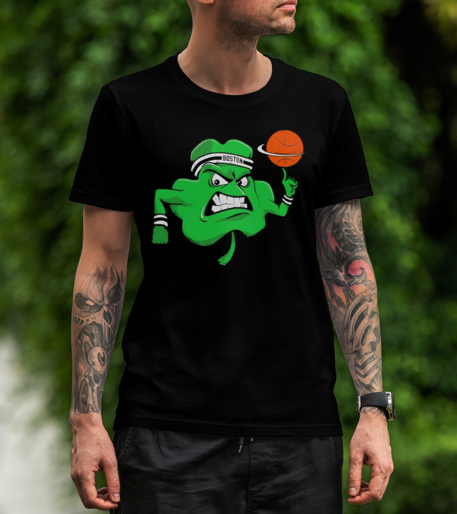 Boston Celtics Angry Clover Basketball T-Shirt