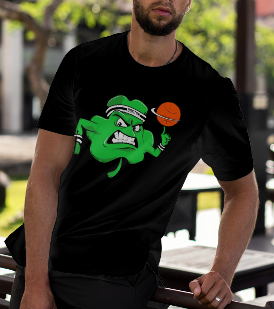 Boston Celtics Angry Clover Basketball T-Shirt