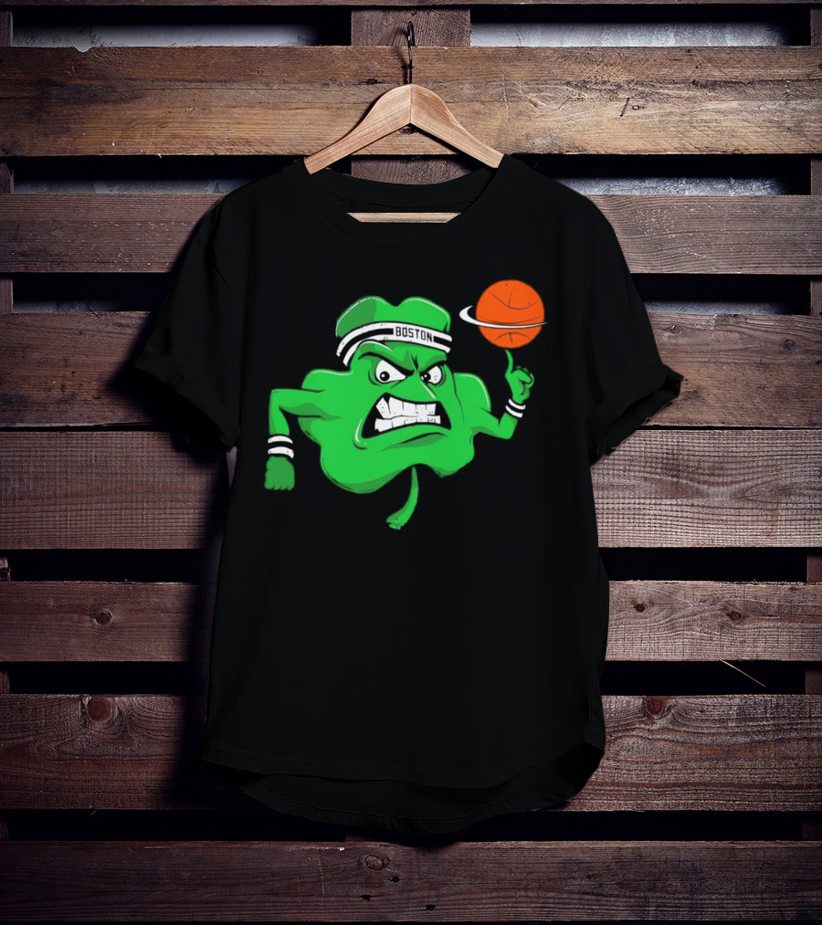 Boston Celtics Angry Clover Basketball T-Shirt