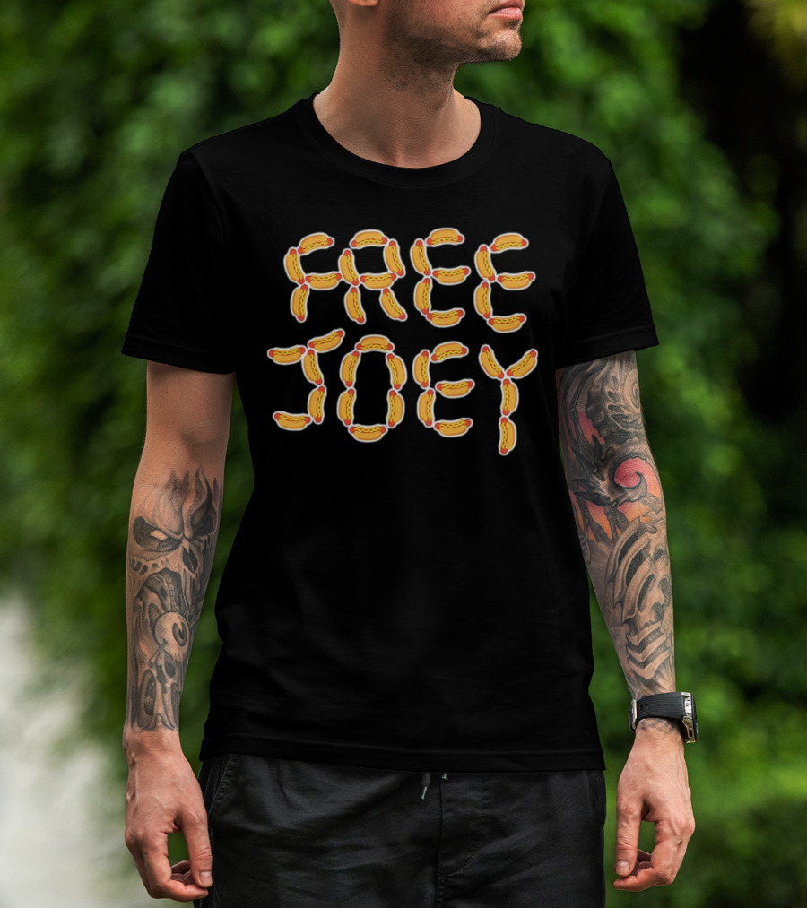 FREE JOEY Hot Dog Lettering T-Shirt