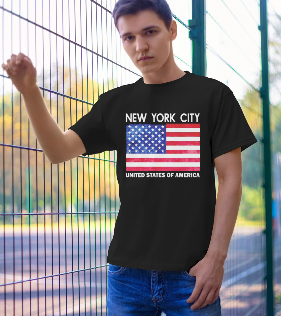 NEW YORK CITY UNITED STATES OF AMERICA FLAG T-Shirt