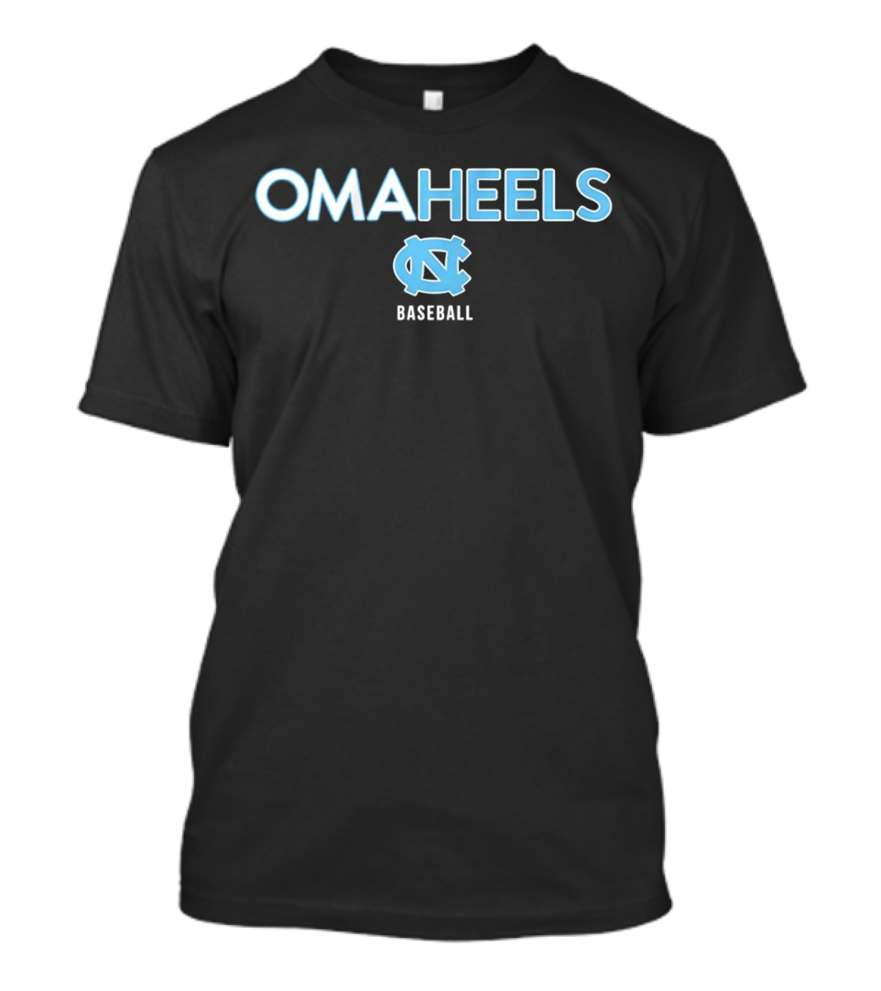 OMAHEELS North Carolina Tar Heels Baseball T-Shirt