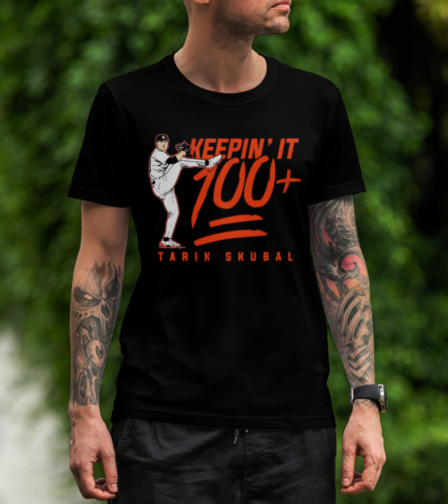 Tarik Skubal Keepin’ It 100+ Pitcher Pose T-Shirt