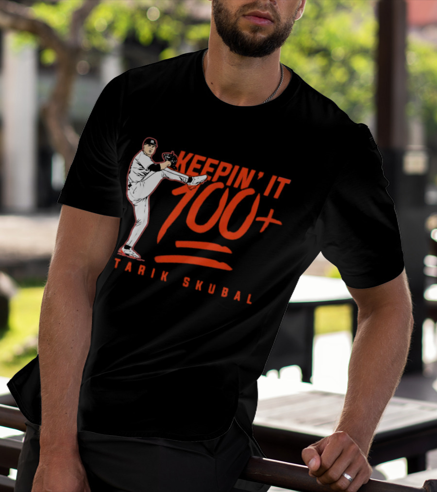 Tarik Skubal Keepin’ It 100+ Pitcher Pose T-Shirt
