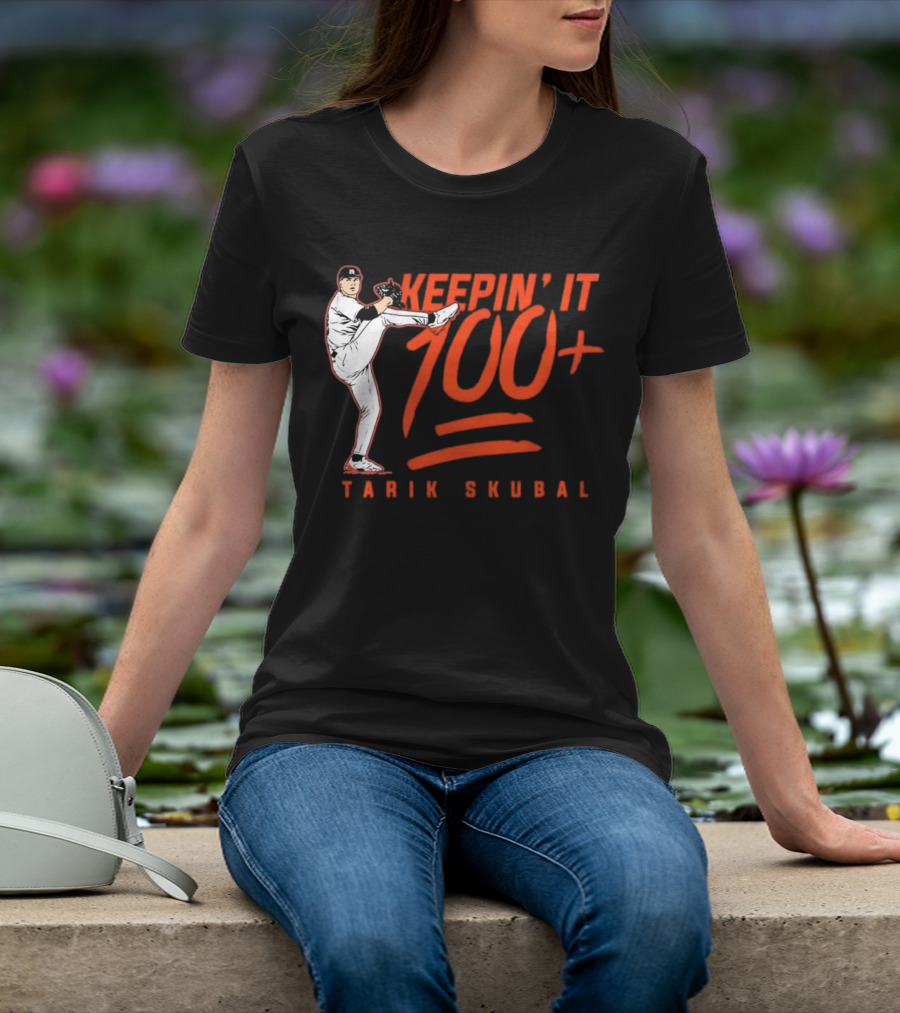 Tarik Skubal Keepin’ It 100+ Pitcher Pose T-Shirt