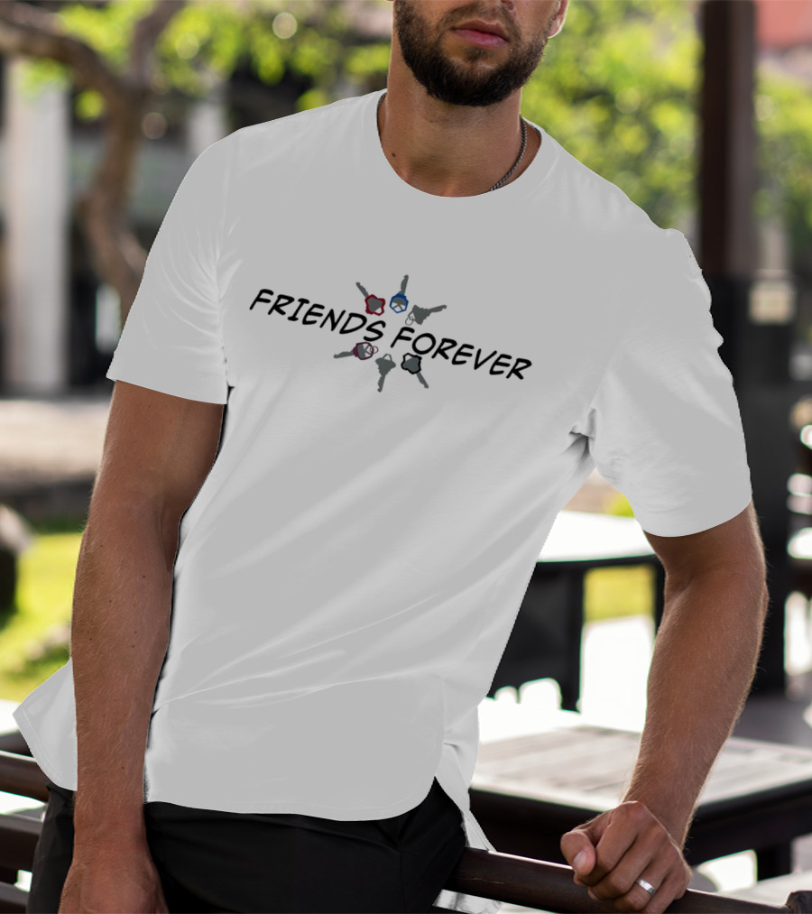 FRIENDS FOREVER Peace Symbol Keys T-Shirt