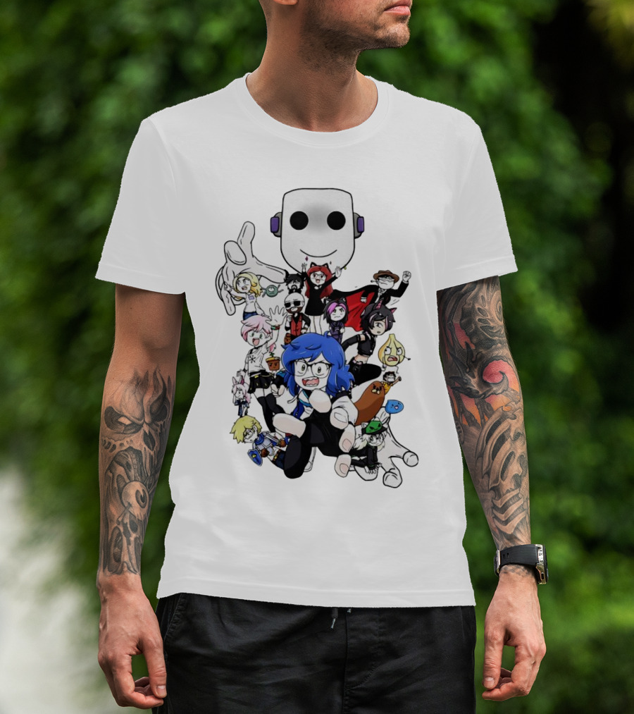 Captainshio Friends Cartoon Character Ensemble T-Shirt