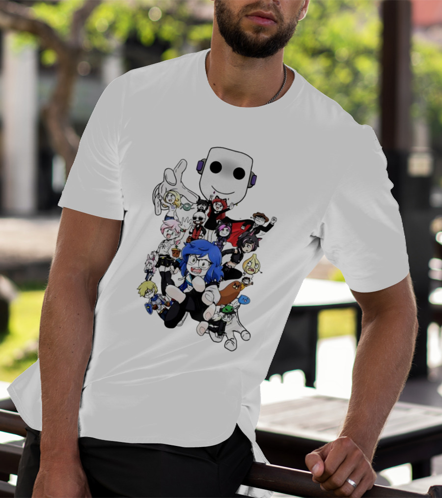 Captainshio Friends Cartoon Character Ensemble T-Shirt