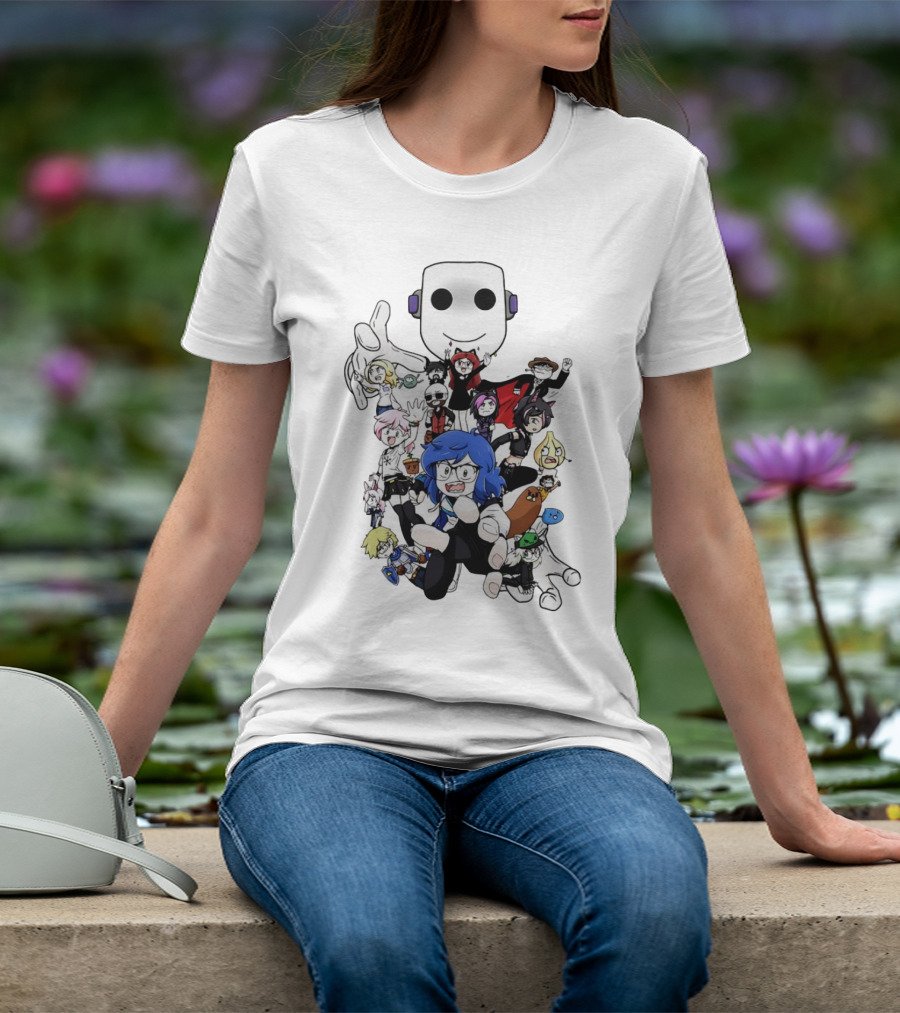Captainshio Friends Cartoon Character Ensemble T-Shirt