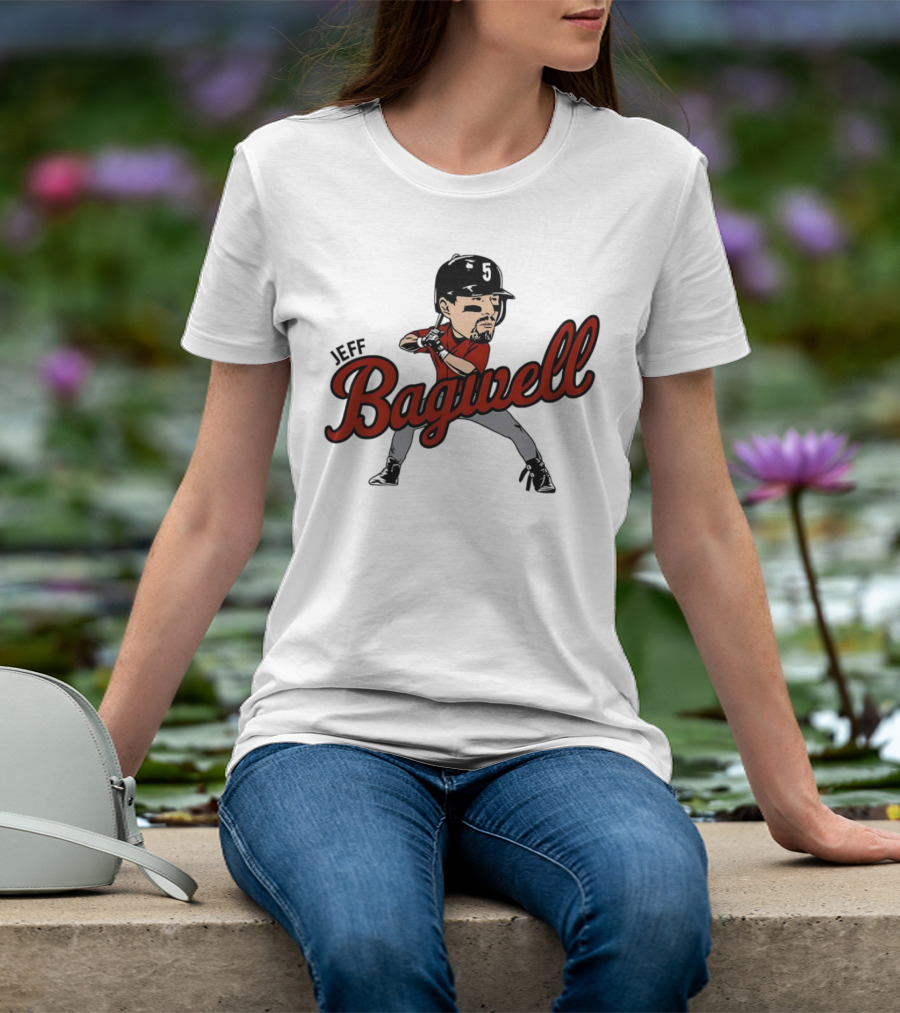 Jeff Bagwell Houston Astros Caricature Baseball T-Shirt