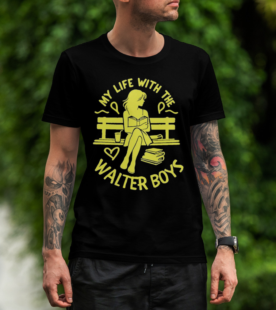 My Life With The Walter Boys Book Reader On Park Bench T-Shirt