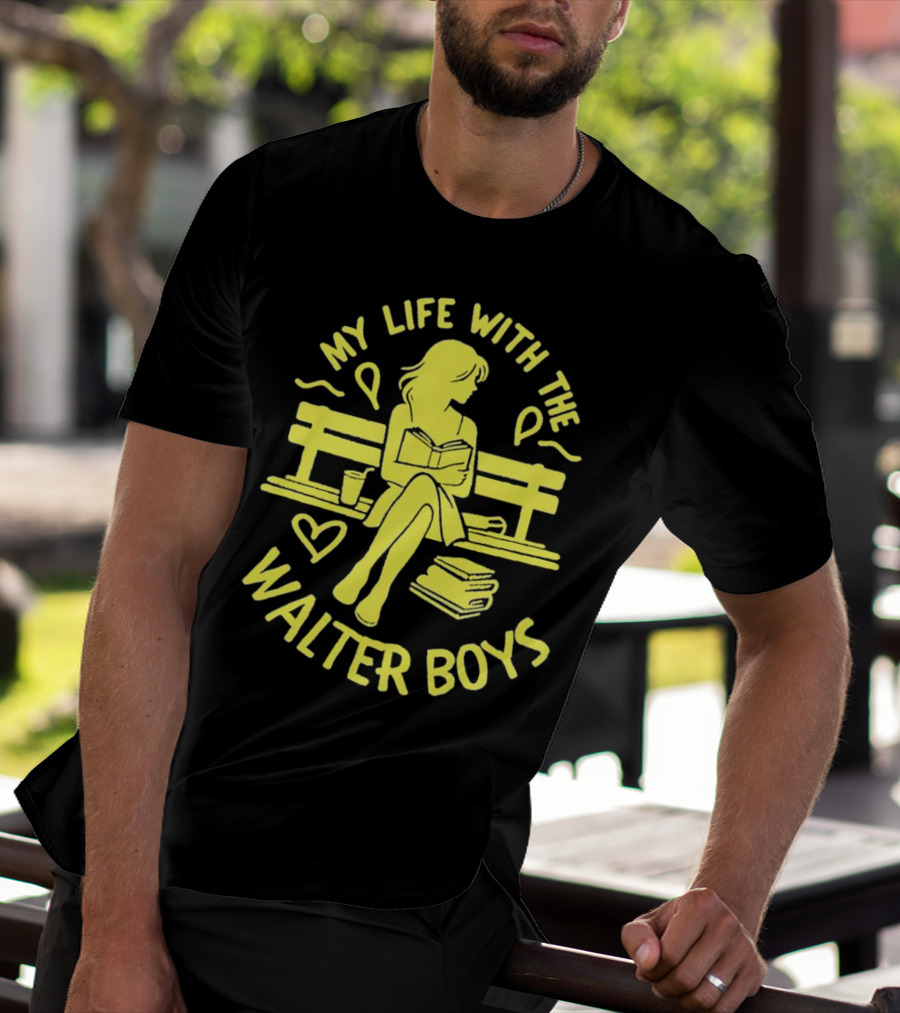 My Life With The Walter Boys Book Reader On Park Bench T-Shirt