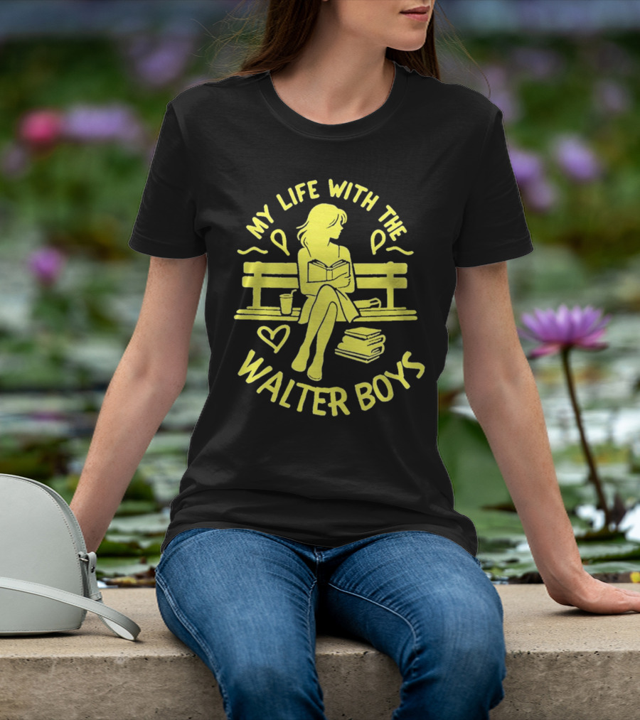 My Life With The Walter Boys Book Reader On Park Bench T-Shirt