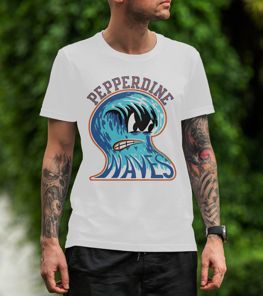Pepperdine Waves Vintage Angry Wave T-Shirt