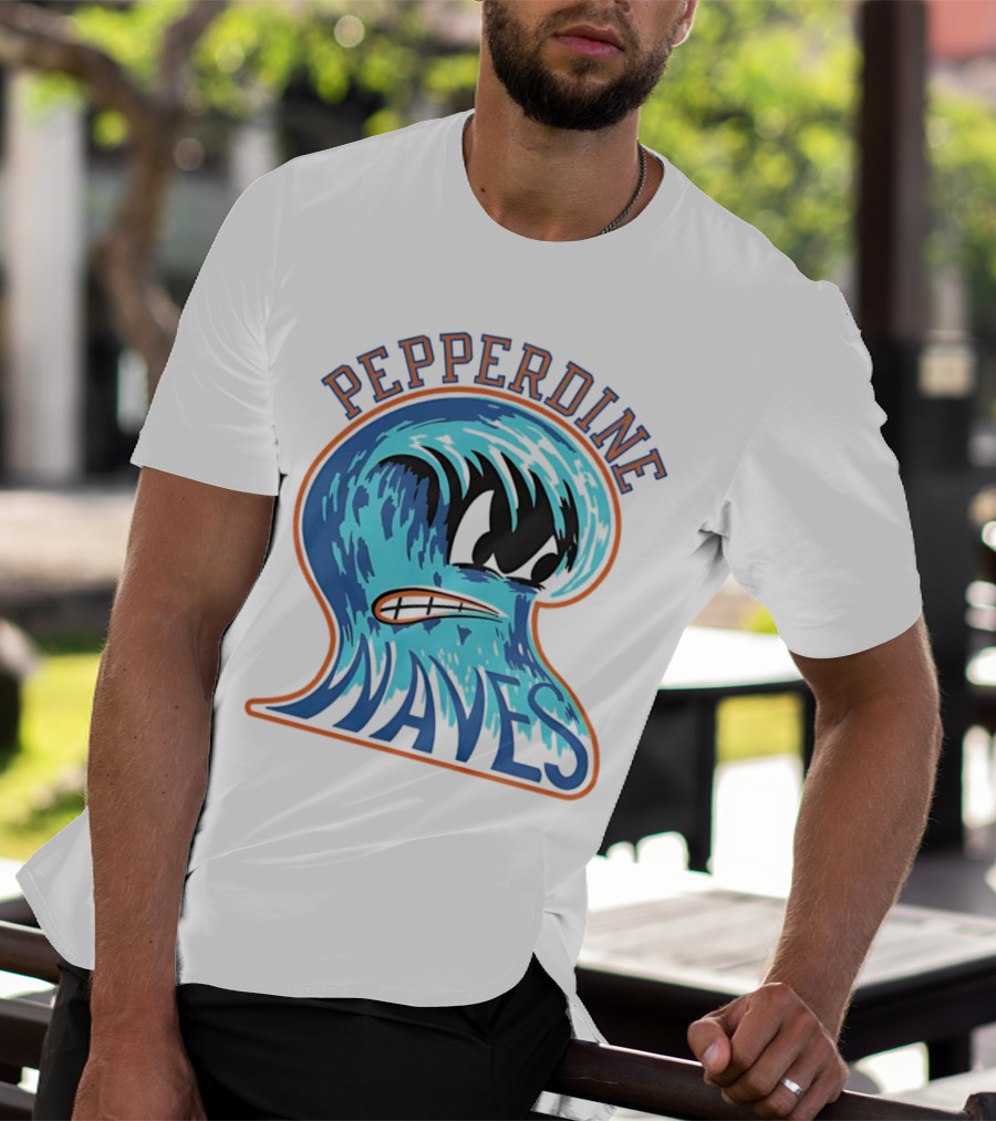 Pepperdine Waves Vintage Angry Wave T-Shirt