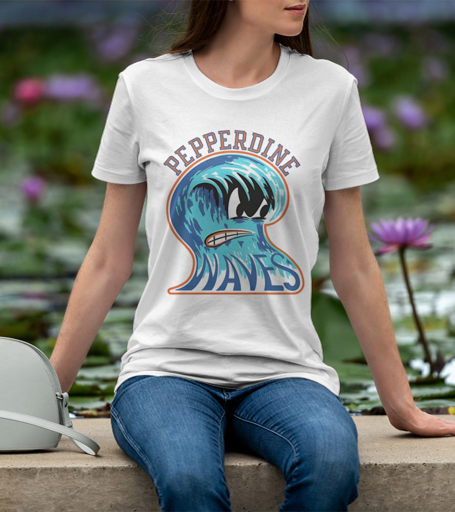 Pepperdine Waves Vintage Angry Wave T-Shirt