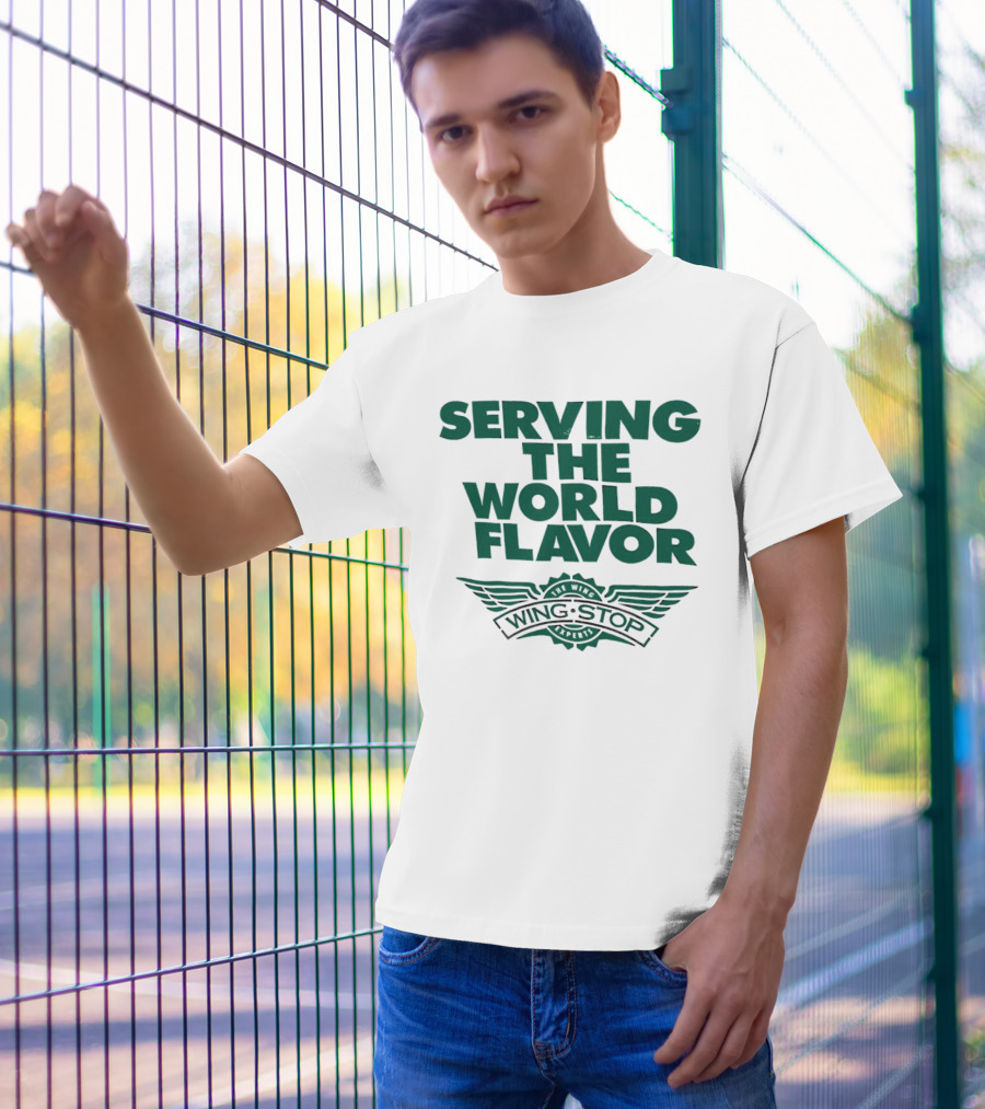 Serving The World Flavor Wingstop Wings Of The World T-Shirt