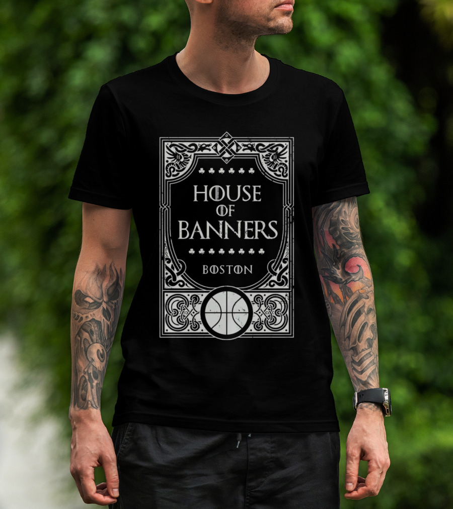 Boston House Of Banners Basketball Emblem T-Shirt