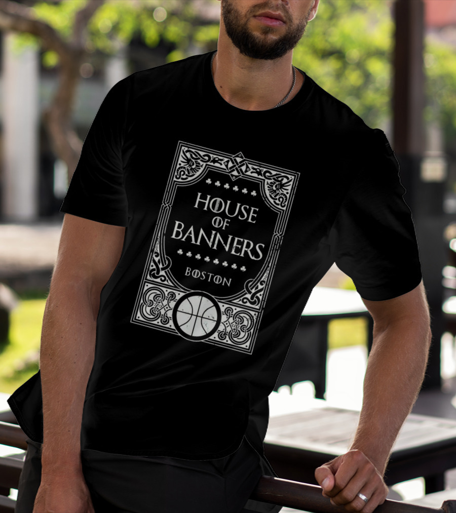 Boston House Of Banners Basketball Emblem T-Shirt