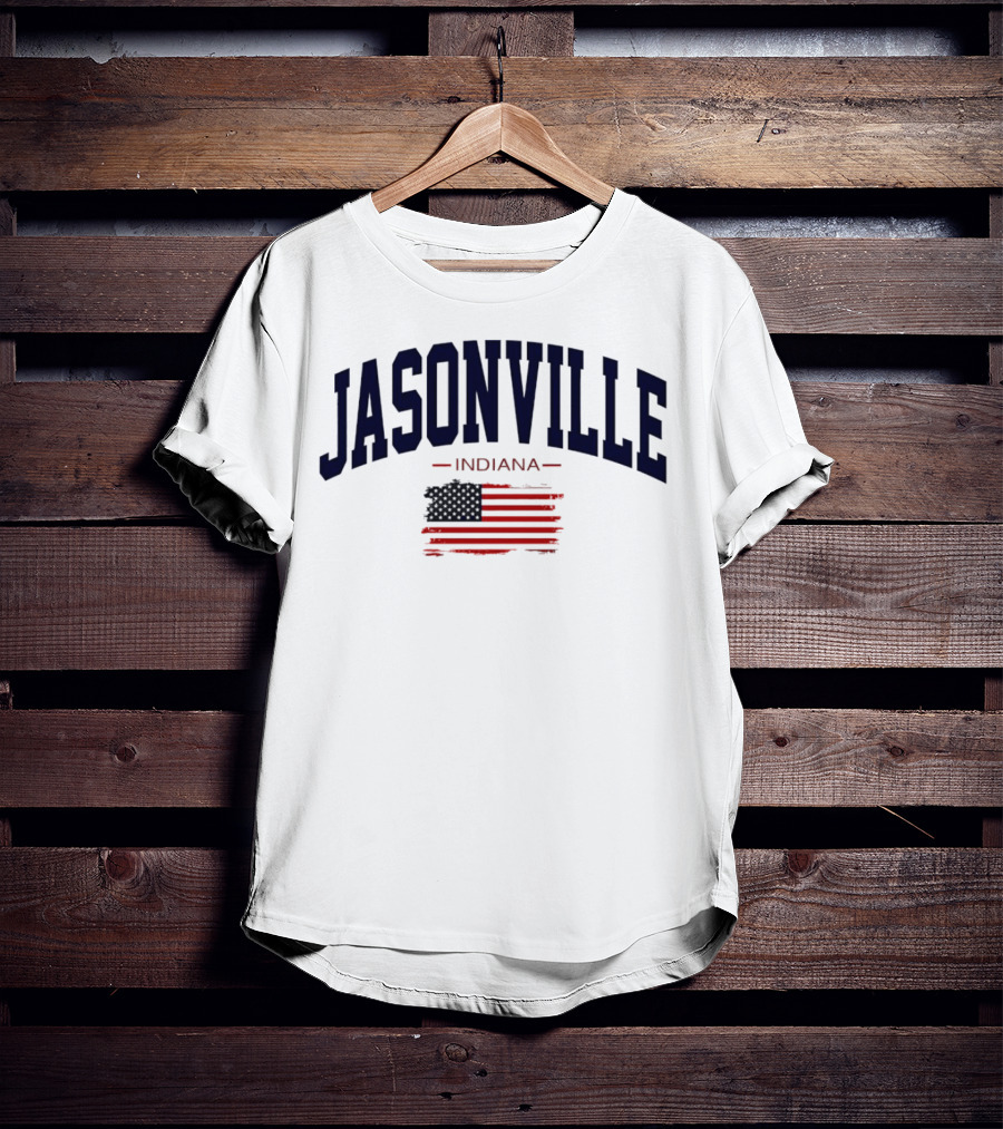 Jasonville Indiana USA Flag T-Shirt
