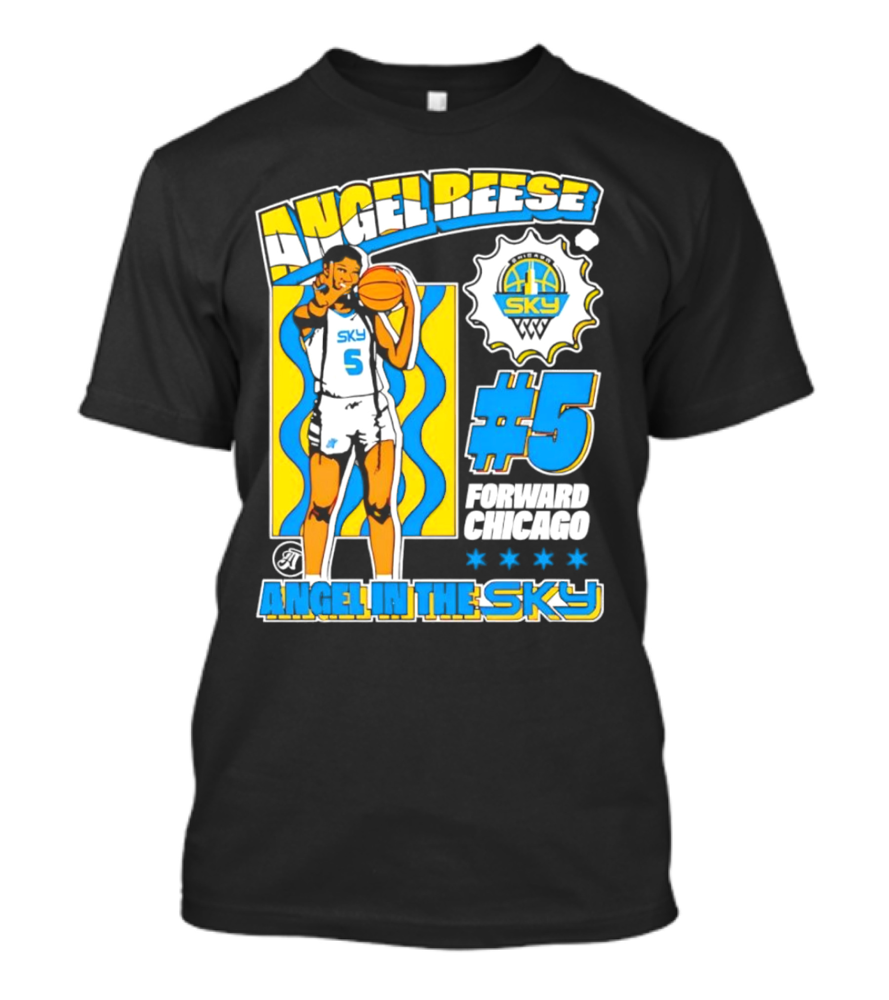 Angel Reese #5 Forward Chicago Sky Angel In The Sky T-Shirt