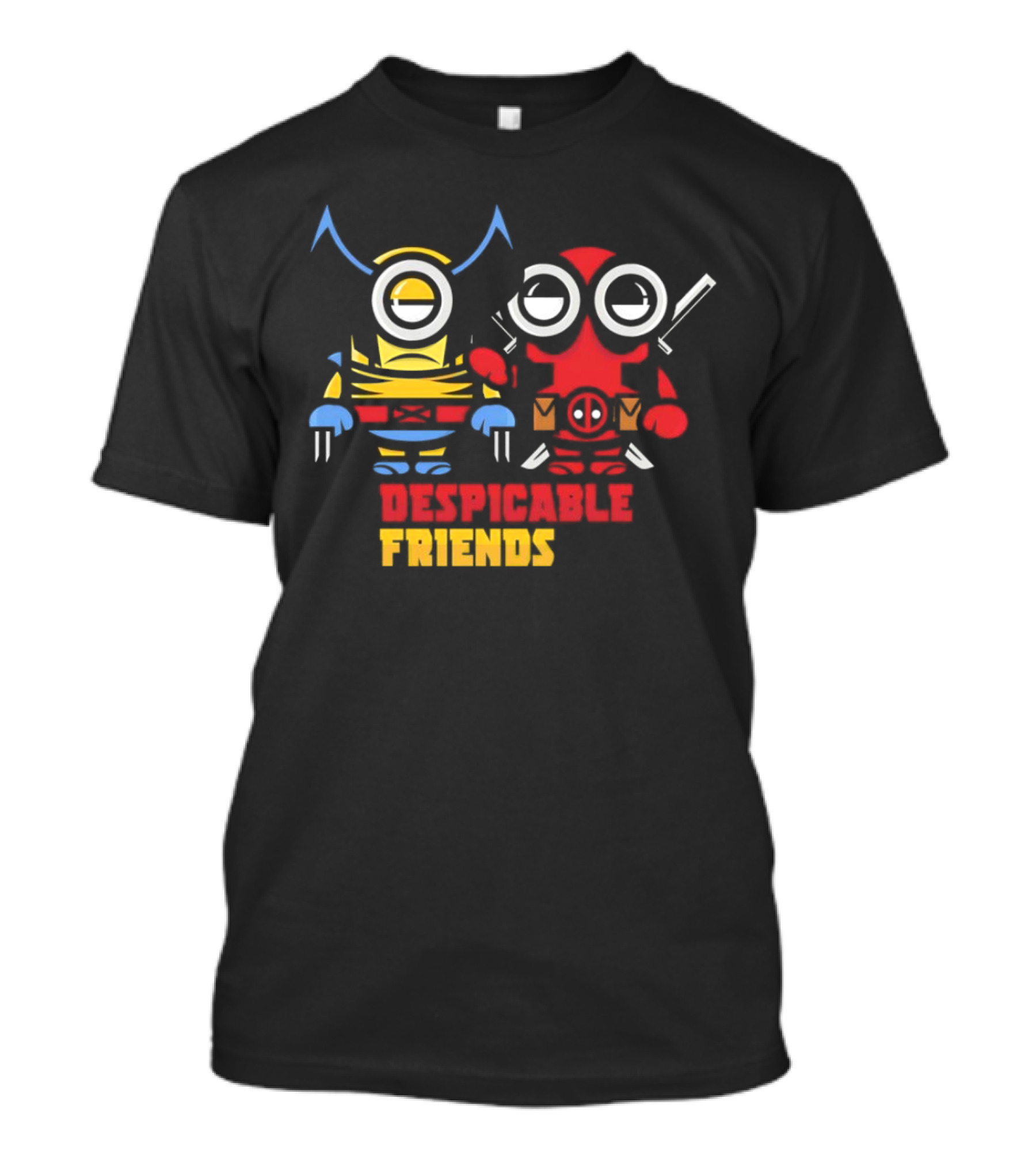Despicable Friends Minions Wolverine And Deadpool T-Shirt