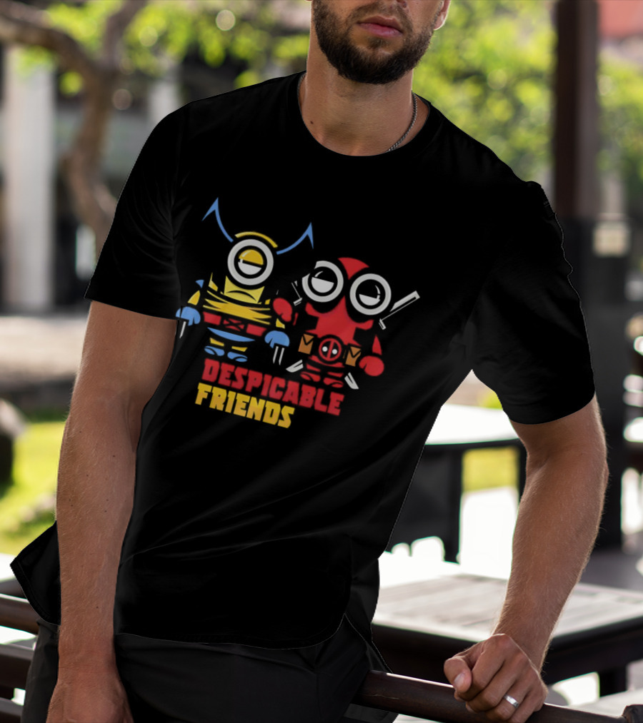 Despicable Friends Minions Wolverine And Deadpool T-Shirt
