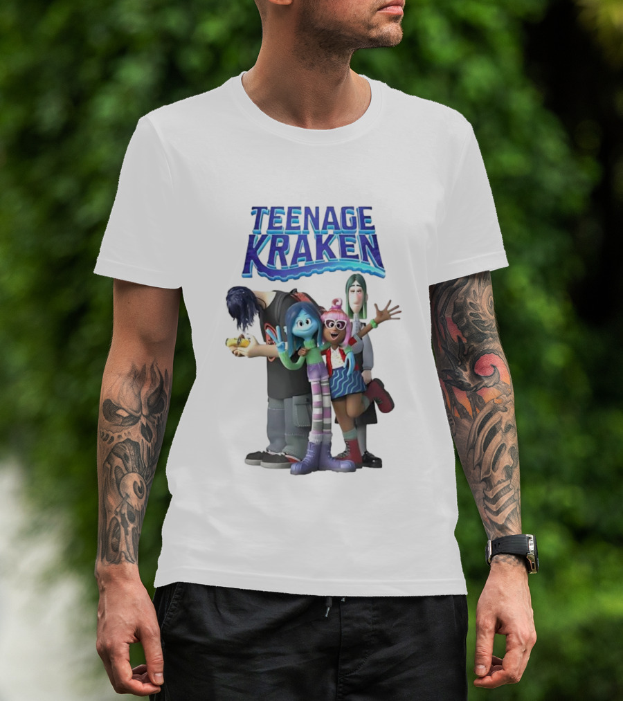 Teenage Kraken Animated Characters Ensemble T-Shirt