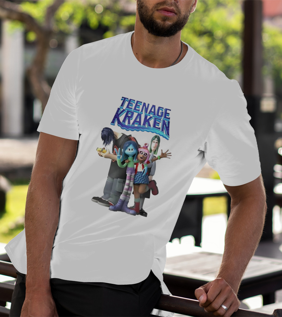 Teenage Kraken Animated Characters Ensemble T-Shirt