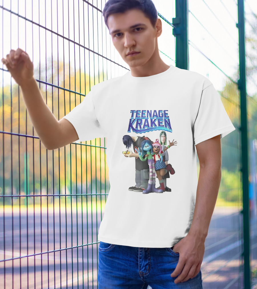 Teenage Kraken Animated Characters Ensemble T-Shirt