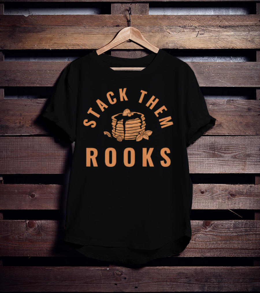 Stack Them Rooks Pancake Illustration With Syrup And Berries T-Shirt