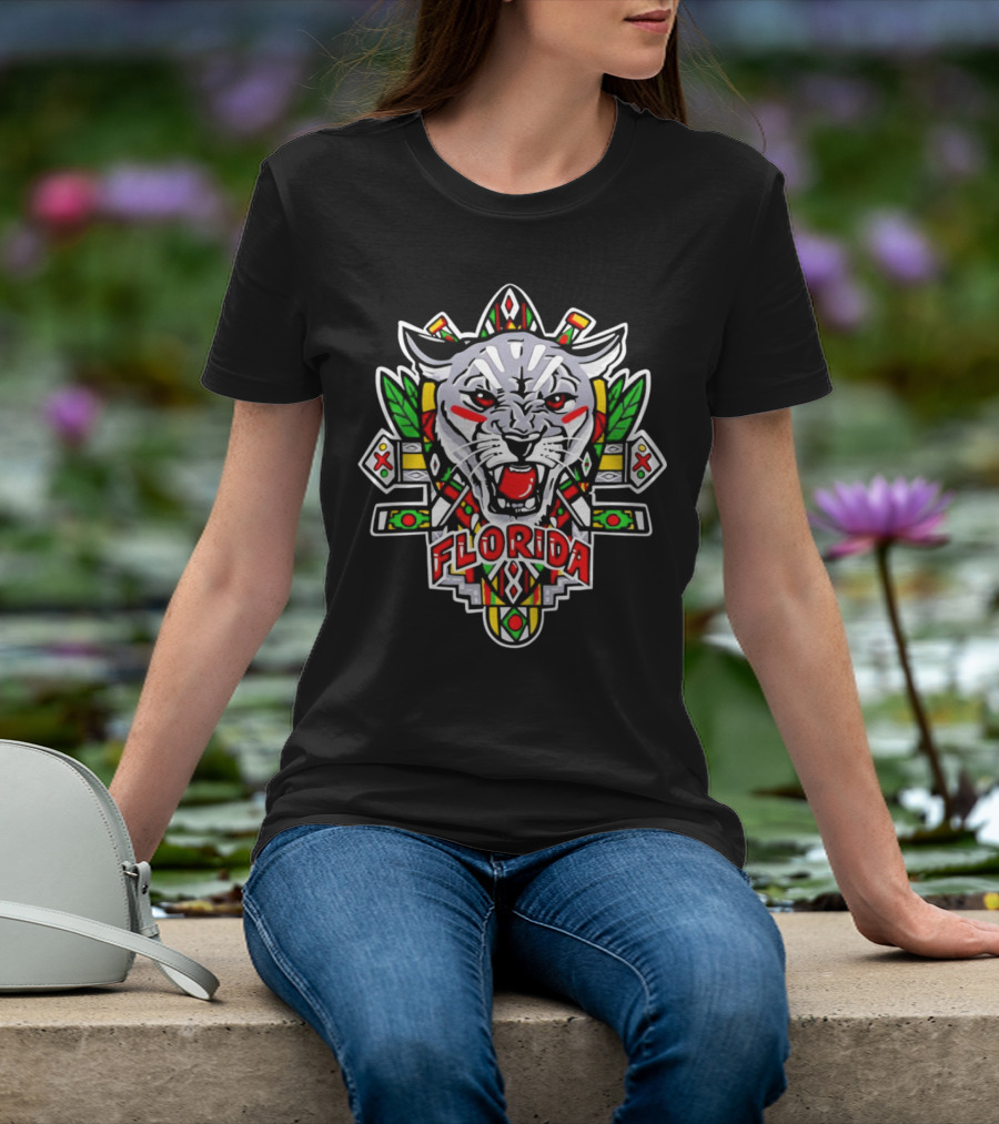 Florida Panthers Juneteenth African Tribal Emblem T-Shirt