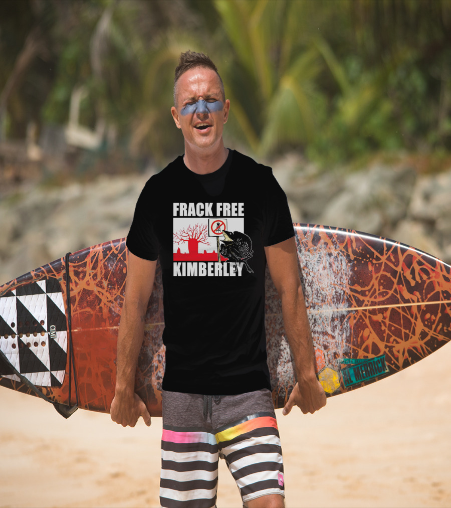 FRACK FREE KIMBERLEY LIZARD NO FRACKING SIGN RED BAOBAB TREE T-Shirt