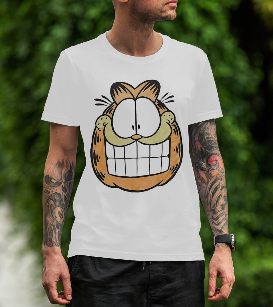 Garfield Big Face Classic Retro Comic Cat T-Shirt