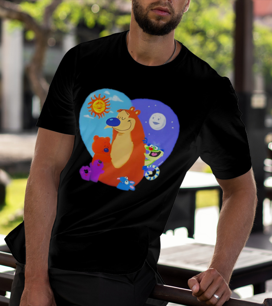 Bear In The Big Blue House Muppet History With Sun And Moon Characters T-Shirt