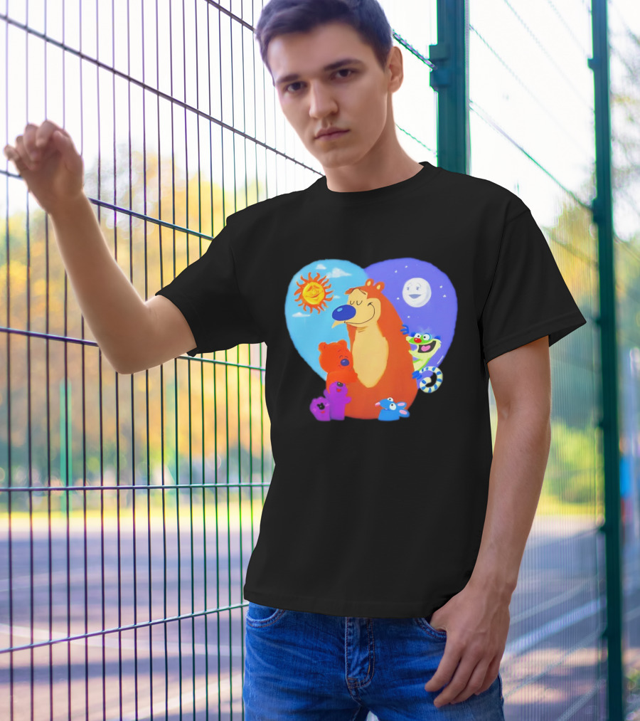 Bear In The Big Blue House Muppet History With Sun And Moon Characters T-Shirt