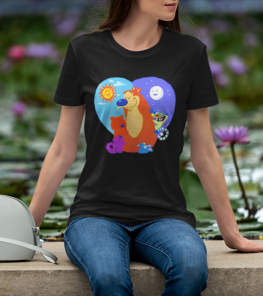 Bear In The Big Blue House Muppet History With Sun And Moon Characters T-Shirt