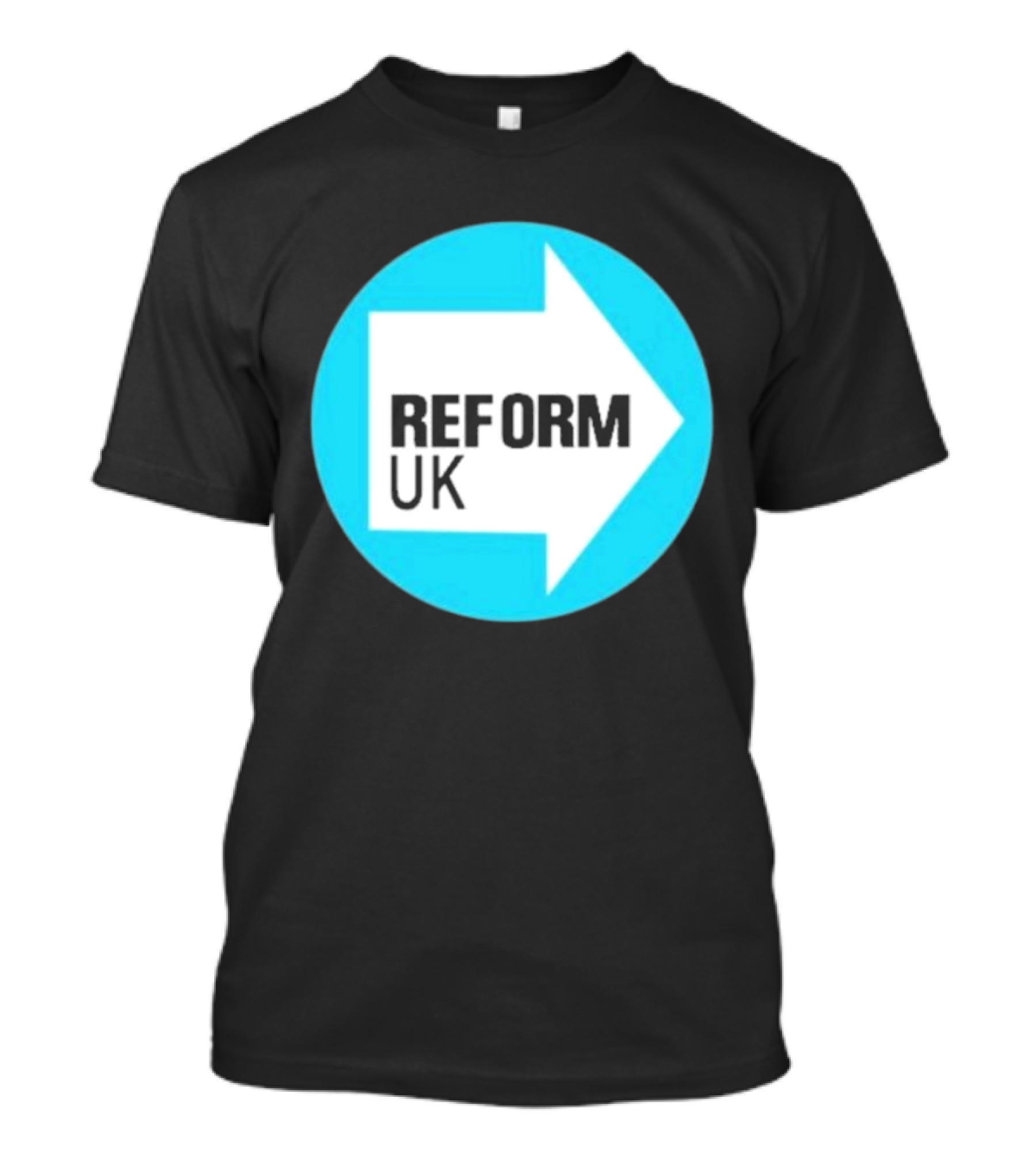 Reform UK Arrow Symbol Blue Circle T-Shirt