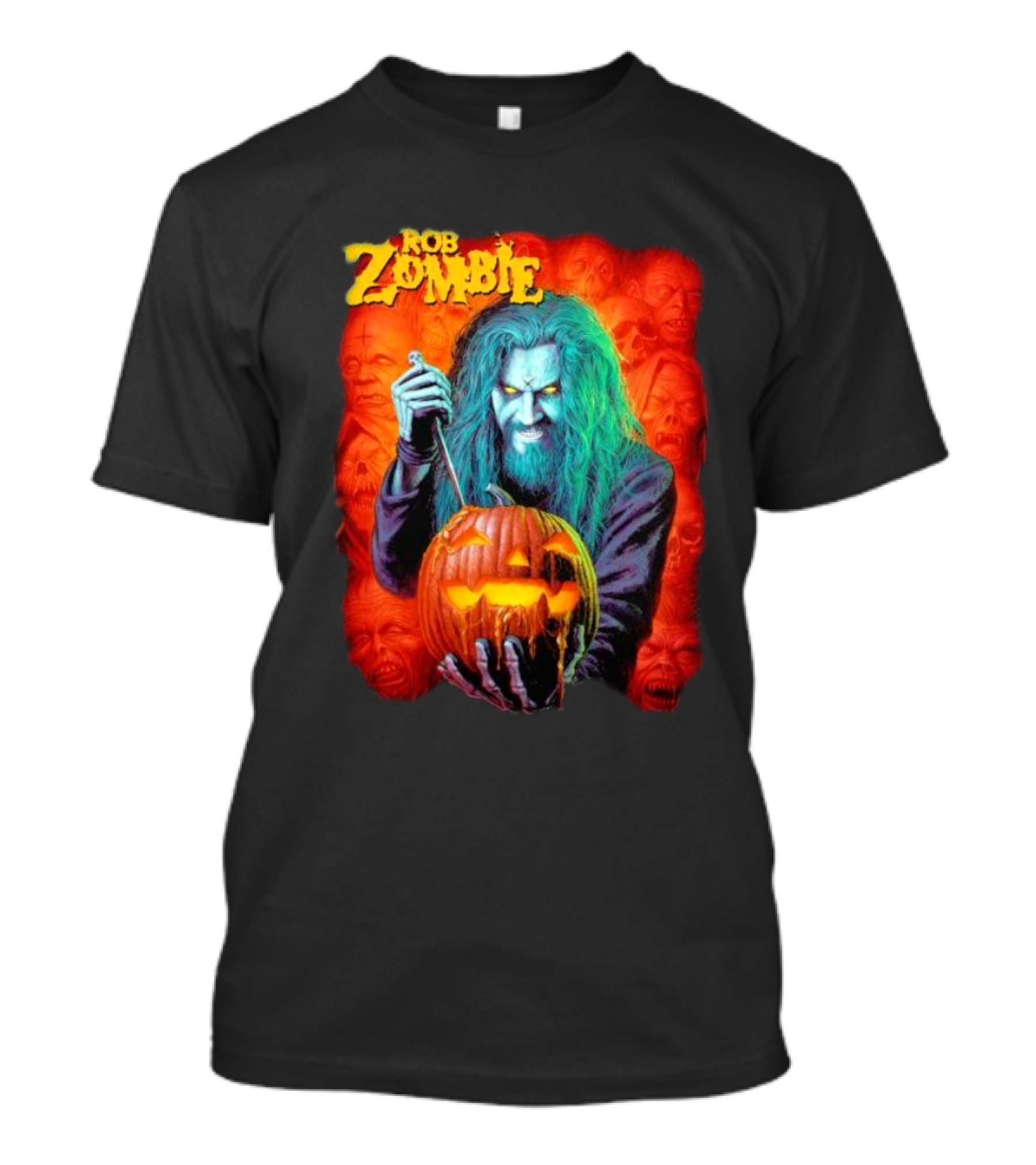 Rob Zombie Hellbilly Deluxe Halloween Pumpkin Horror T-Shirt
