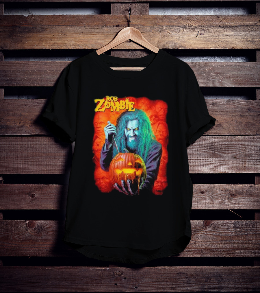 Rob Zombie Hellbilly Deluxe Halloween Pumpkin Horror T-Shirt