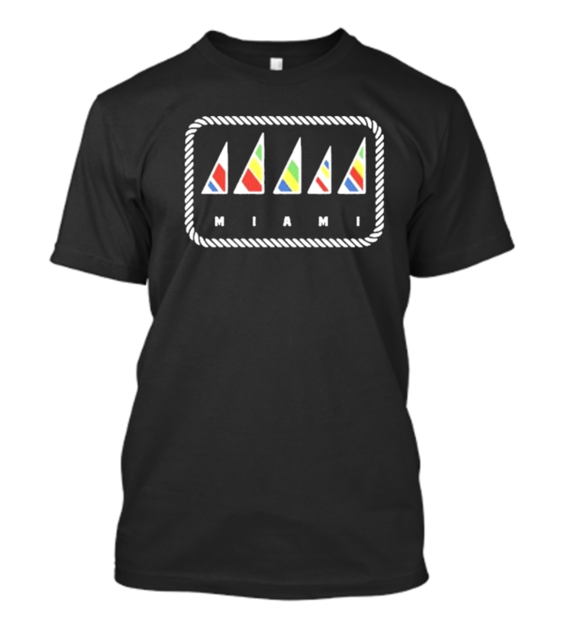 Romia Miami Vintage Colorful Sailboat T-Shirt