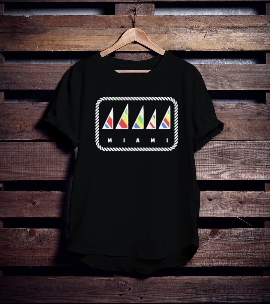 Romia Miami Vintage Colorful Sailboat T-Shirt