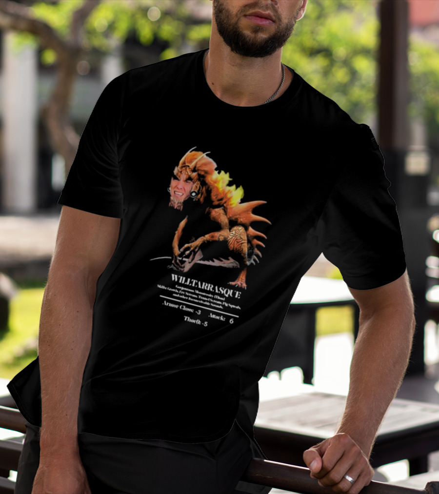 The Charismatic Voice Gorgonzilla Minutaursty Tarrasque Willtarrasque Armor Claws Attack ThroRk T-Shirt