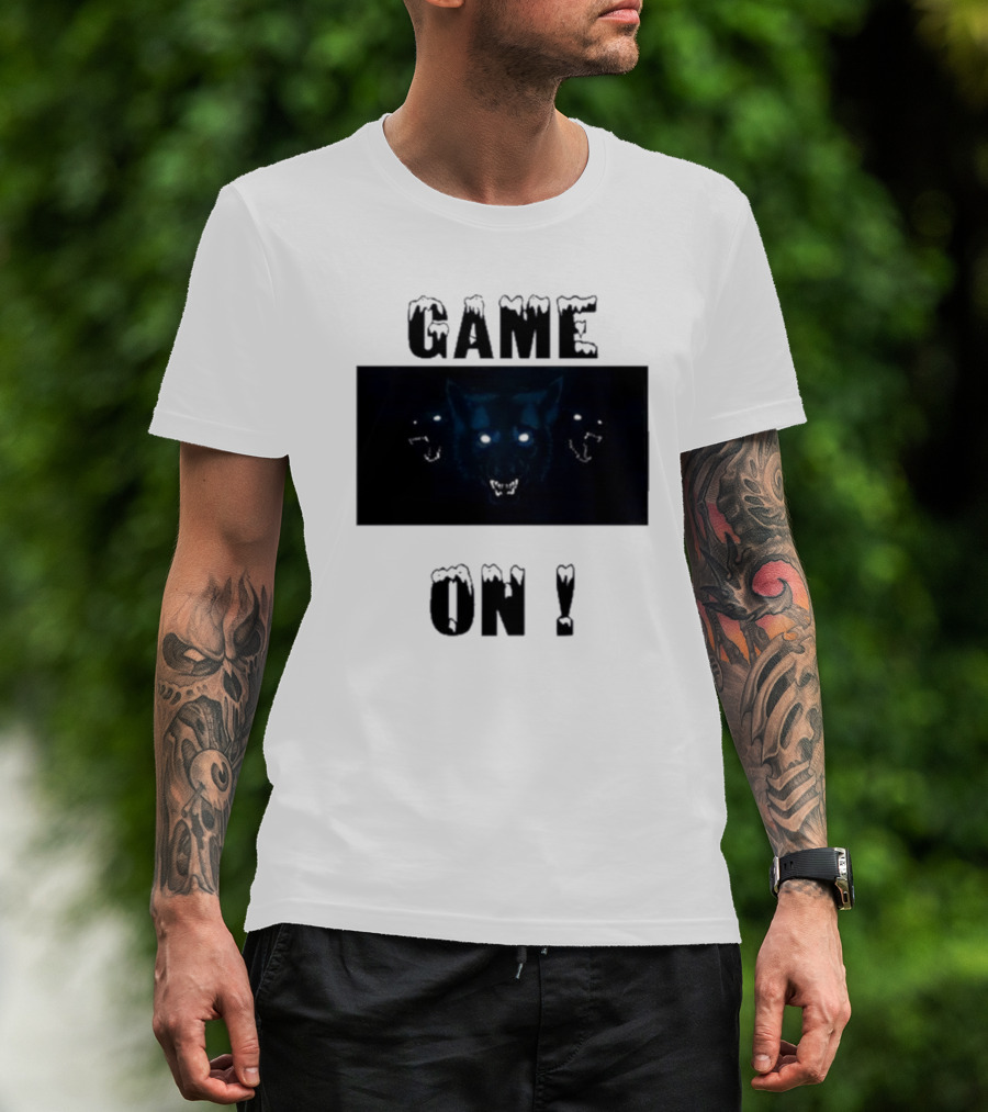 Wolvesden Game On Fierce Trio Wolf Face T-Shirt