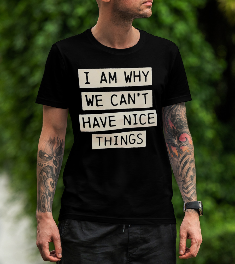 I Am Why We Can’t Have Nice Things Taylor Swift Inspired Phrase T-Shirt