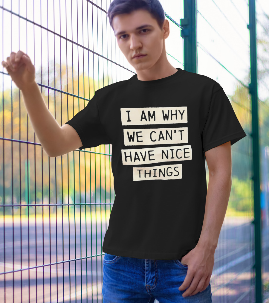 I Am Why We Can’t Have Nice Things Taylor Swift Inspired Phrase T-Shirt